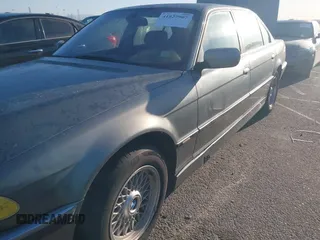 2001 BMW 7 Series 740iL with VIN WBAGH83491DP25818, listed as a IAAI auction lot 41827907 with 125,670 mi miles. Bid and sale history available at carsss.com. Image 6.