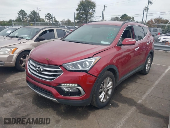 2017 Hyundai Santa Fe Sport 2.0T with VIN 5XYZU4LA9HG406663, listed as a IAAI auction lot 40908199 with 140,696 mi miles. Bid and sale history available at carsss.com. Image 2.