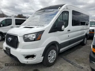 2024 Ford Transit Passenger XL with VIN 1FBAX2C84RKA73164, listed as a Copart auction lot 52085425 with 8,382 mi miles and Salvage Title. Bid and sale history available at carsss.com. Image 2.