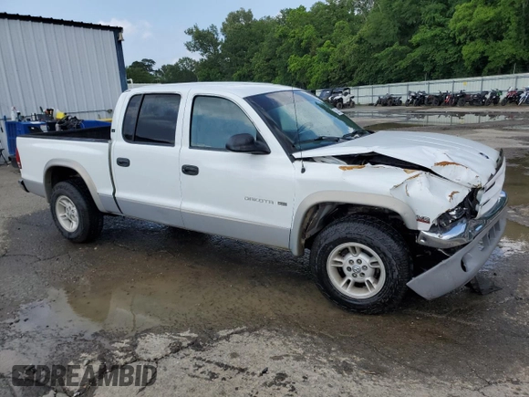 2000 Dodge Dakota Sport with VIN 1B7GL2AN1YS763396, listed as a Copart auction lot 55261515 with 132,660 mi miles and Salvage Title. Bid and sale history available at DreamBid. Image 4.