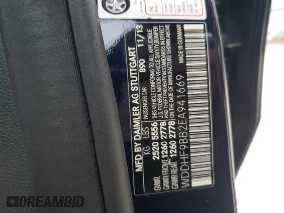 2014 Mercedes-Benz E 550 Sport with VIN WDDHF9BB2EA941669, listed as a Copart auction lot 43350365 with 131,978 mi miles and Salvage Title. Bid and sale history available at DreamBid. Image 12.