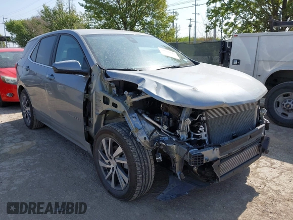 2023 Chevrolet Equinox LT with VIN 3GNAXKEG1PL235402, listed as a IAAI auction lot 41856773 with 22,710 mi miles and . Bid and sale history available at carsss.com. Image 1.