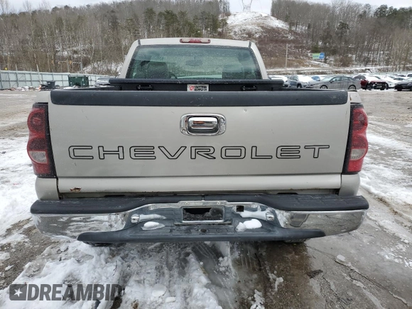 2006 Chevrolet Silverado 1500 Work Truck with VIN 3GCEK14X16G264667, listed as a Copart auction lot 43957535 with 0 mi miles and Salvage Title. Bid and sale history available at carsss.com. Image 6.