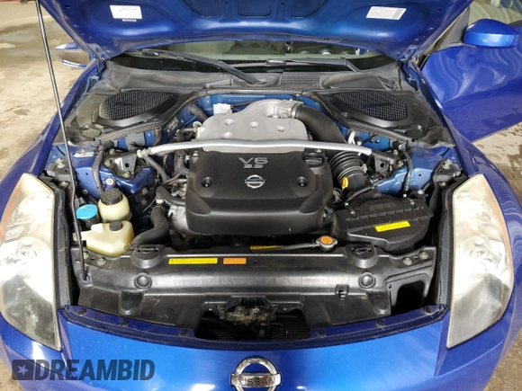 2004 Nissan 350Z Enthusiast z VIN JN1AZ36A34T006197, wystawiony jako Copart lot #44373895 z przebiegiem 108 793 mil mil oraz Szkoda całkowita • Salvage title. Historia ofert i sprzedaży dostępna na DreamBid. Obrazek 11.