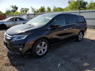 2019 Honda Odyssey EX with VIN 5FNRL6H56KB061780, listed as a Copart auction lot 61628045 with 96,017 mi miles and Salvage title. Bid and sale history available at DreamBid. Image 1.