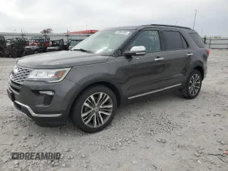 2018 Ford Explorer Platinum z VIN 1FM5K8HT0JGB30717, wystawiony jako Copart lot #53062305 z przebiegiem 102 323 mil mil oraz Szkoda całkowita • Salvage title. Historia ofert i sprzedaży dostępna na DreamBid. Obrazek 1.