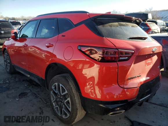 2024 Chevrolet Blazer RS with VIN 3GNKBKRS2RS125968, listed as a Copart auction lot 88042545 with 4,584 mi miles and Salvage title. Bid and sale history available at DreamBid. Image 2.