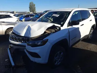 2022 Jeep Compass Sport с VIN 3C4NJDAB6NT205553, выставлен на аукционе Copart как лот 55326234 с пробегом 44 638 миль миль и Списание • Salvage title. История ставок и продаж доступна на DreamBid. Изображение 1.