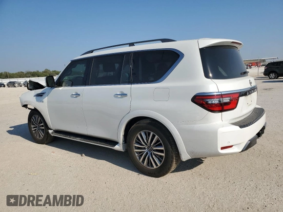 2021 Nissan Armada SV with VIN JN8AY2AC6M9148094, listed as a Copart auction lot 68797884 with 54,560 mi miles and Salvage Title. Bid and sale history available at carsss.com. Image 2.