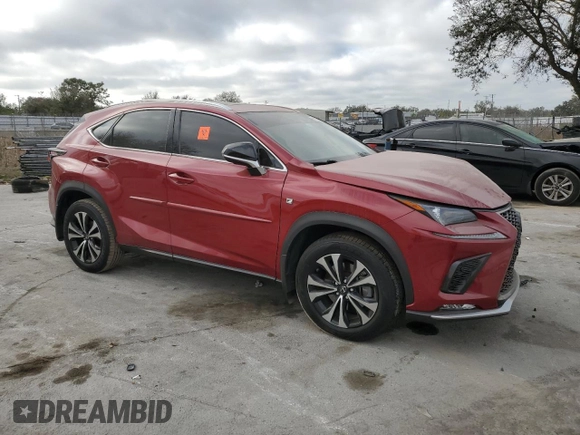 2020 Lexus NX with VIN JTJSARDZ8L5011464, listed as a Copart auction lot 44182665 with 45,620 mi miles and Salvage Title. Bid and sale history available at carsss.com. Image 4.