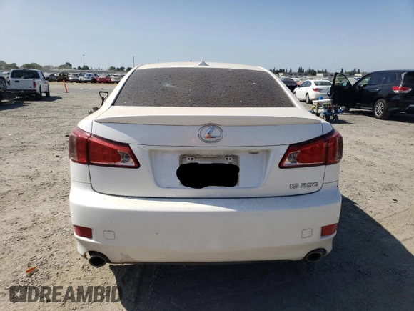 2012 Lexus IS 250 with VIN JTHBF5C24C5169462, listed as a Copart auction lot 61063465 with 147,827 mi miles and Salvage title. Bid and sale history available at DreamBid. Image 6.