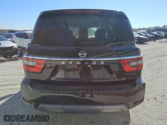 2024 Nissan Armada SV with VIN JN8AY2AC3R9196904, listed as a Copart auction lot 83995844 with 8,688 mi miles and Clean Title. Bid and sale history available at carsss.com. Image 6.