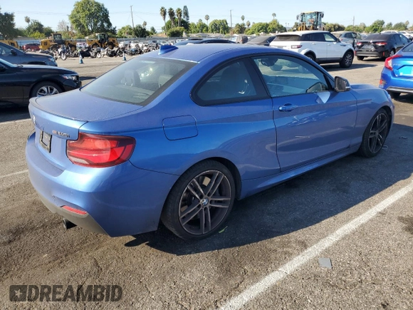 2020 BMW 2 Series M240i with VIN WBA2J5C03L7F84565, listed as a Copart auction lot 70721044 with 26,042 mi miles and Salvage Title. Bid and sale history available at carsss.com. Image 3.