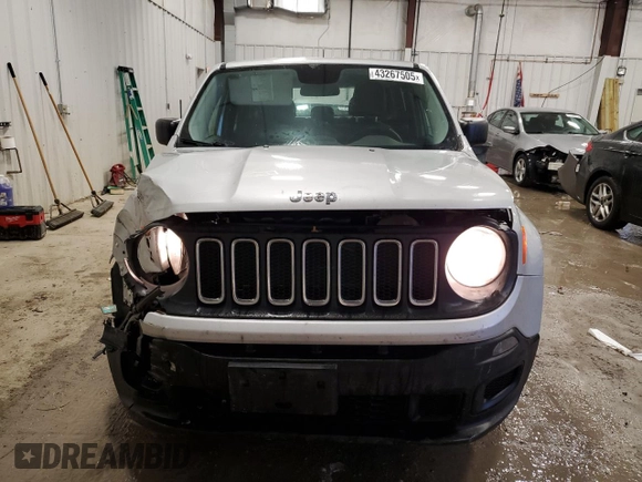 2016 Jeep Renegade Sport with VIN ZACCJBAT6GPD50638, listed as a Copart auction lot 43267505 with 118,269 mi miles and Non Repairable. Bid and sale history available at carsss.com. Image 5.