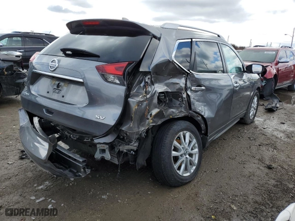 2017 Nissan Rogue SV with VIN KNMAT2MT5HP565858, listed as a Copart auction lot 48034725 with 59,940 mi miles and Salvage Title. Bid and sale history available at carsss.com. Image 3.