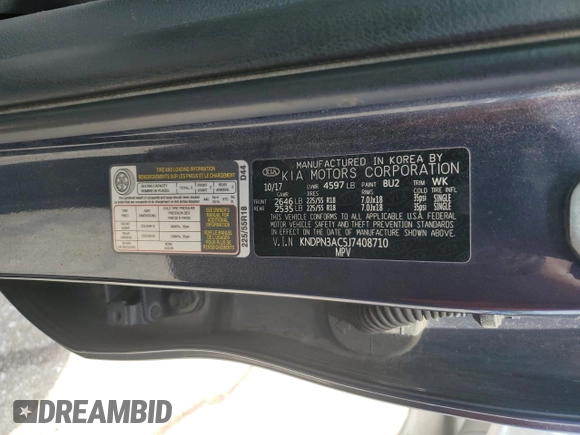 2018 Kia Sportage EX with VIN KNDPN3AC5J7408710, listed as a Copart auction lot 51023724 with 78,354 mi miles and Salvage Title. Bid and sale history available at DreamBid. Image 13.