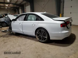 2018 Audi S8 Plus with VIN WUAJ5AFDXJN900028, listed as a Copart auction lot 46777565 with 0 mi miles and Salvage Title. Bid and sale history available at carsss.com. Image 2.