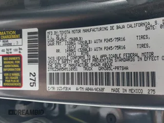 2017 Toyota Tacoma SR5 z VIN 3TMCZ5AN5HM110951, wystawiony jako IAAI lot #41580916 z przebiegiem 107 020 mil mil oraz . Historia ofert i sprzedaży dostępna na DreamBid. Obrazek 9.