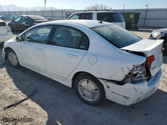 2008 Honda Civic Hybrid with VIN JHMFA36248S007209, listed as a Copart auction lot 50271335 with 170,210 mi miles and Salvage Title. Bid and sale history available at carsss.com. Image 2.