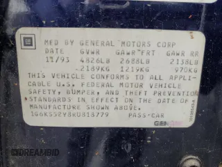 1994 Cadillac Seville Luxury SLS z VIN 1G6KS52Y8RU818779, wystawiony jako Copart lot #47689285 z przebiegiem 76 529 mil mil oraz Czysty tytuł • Clean title. Historia ofert i sprzedaży dostępna na DreamBid. Obrazek 12.