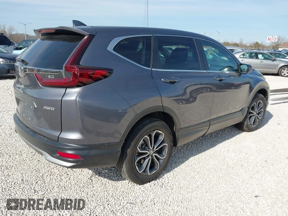 2020 Honda CR-V EX with VIN 5J6RW2H54LL009119, listed as a IAAI auction lot 42057182 with 60,947 mi miles. Bid and sale history available at carsss.com. Image 4.