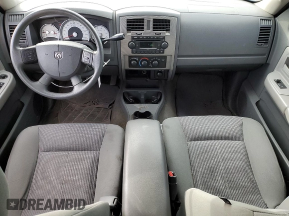 2007 Dodge Dakota SLT with VIN 1D7HW48P17S172620, listed as a Copart auction lot 48219055 with 136,230 mi miles and Salvage Title. Bid and sale history available at carsss.com. Image 8.