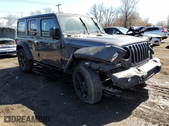 2020 Jeep Wrangler Unlimited Willys with VIN 1C4HJXDN6LW116397, listed as a Copart auction lot 49473715 with 54,981 mi miles and Salvage title. Bid and sale history available at DreamBid. Image 4.