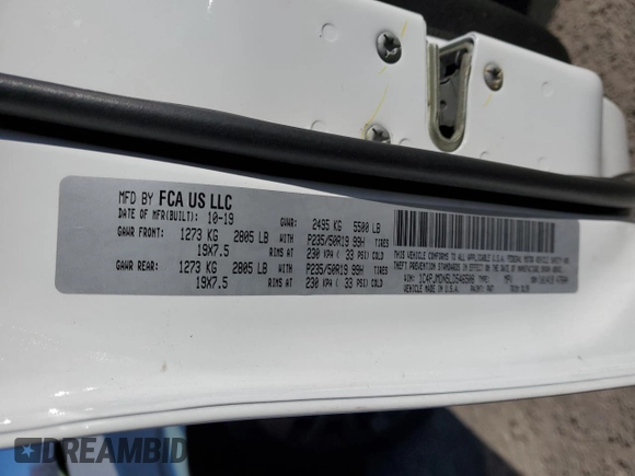 2020 Jeep Cherokee High Altitude with VIN 1C4PJMDN5LD546508, listed as a Copart auction lot 88002975 with 18,194 mi miles and Salvage title. Bid and sale history available at DreamBid. Image 13.