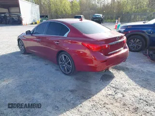 2015 Infiniti Q50 Premium with VIN JN1BV7AP1FM340227, listed as a IAAI auction lot 41662965 with 129,766 mi miles. Bid and sale history available at carsss.com. Image 3.