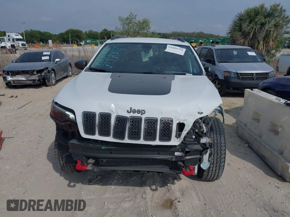 2019 Jeep Cherokee Trailhawk Elite with VIN 1C4PJMBN3KD487461, listed as a IAAI auction lot 41869751 with 91,197 mi miles and . Bid and sale history available at DreamBid. Image 13.
