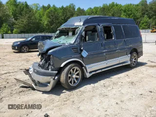2014 GMC Savana Cargo Van Upfitter with VIN 1GDS7DC48E1164054, listed as a Copart auction lot 52157884 with 0 mi miles and Salvage Title. Bid and sale history available at carsss.com. Image 1.