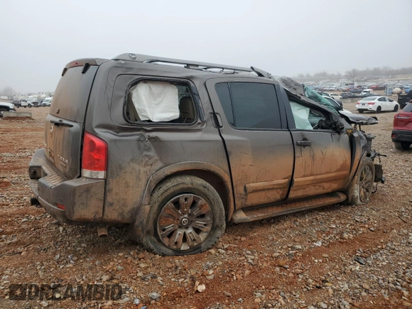2015 Nissan Armada Platinum z VIN 5N1BA0NE6FN623527, wystawiony jako Copart lot #43061735 z przebiegiem 104 518 mil mil oraz Szkoda całkowita • Salvage title. Historia ofert i sprzedaży dostępna na DreamBid. Obrazek 3.