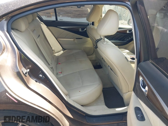 2014 Infiniti Q50 Hybrid Premium with VIN JN1AV7AP7EM691329, listed as a IAAI auction lot 41858913 with 144,688 mi miles and . Bid and sale history available at DreamBid. Image 8.