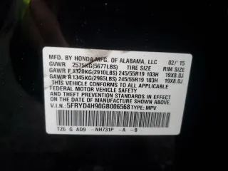 2016 Acura MDX Advance z VIN 5FRYD4H90GB006568, wystawiony jako Copart lot #48847405 z przebiegiem 152 068 mil mil oraz Szkoda całkowita • Salvage title. Historia ofert i sprzedaży dostępna na DreamBid. Obrazek 13.