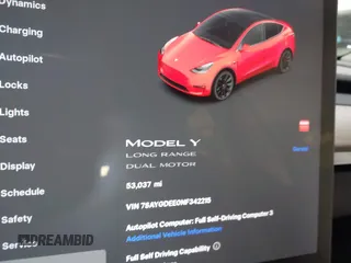 2022 Tesla Model Y Long Range z VIN 7SAYGDEE0NF342215, wystawiony jako IAAI lot #42136858 z przebiegiem 53 037 mil mil oraz . Historia ofert i sprzedaży dostępna na DreamBid. Obrazek 7.