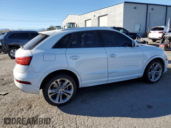 2017 Audi Q3 Premium Plus with VIN WA1HCCFS8HR011026, listed as a Copart auction lot 88106125 with 86,257 mi miles and Salvage title. Bid and sale history available at DreamBid. Image 3.