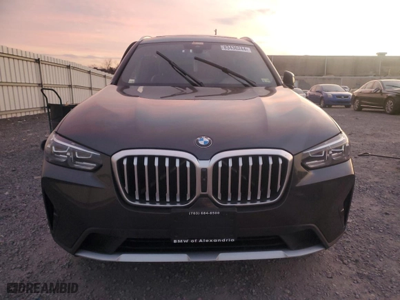 2023 BMW X3 xDrive30i with VIN 5UX53DP09P9N51560, listed as a Copart auction lot 83436244 with 0 mi miles and Salvage Title. Bid and sale history available at carsss.com. Image 5.