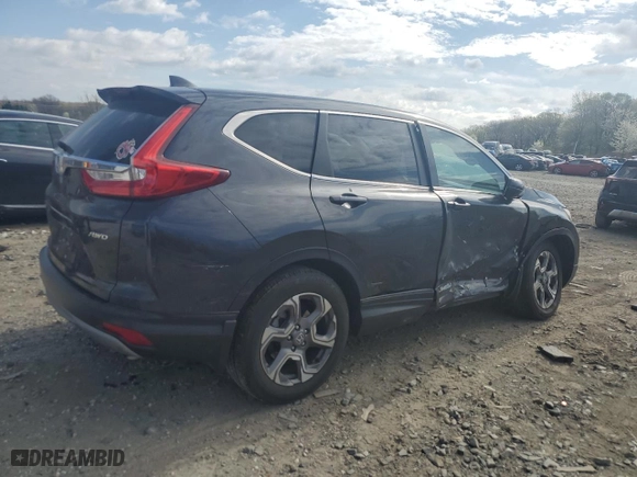 2018 Honda CR-V EX with VIN 7FARW2H55JE054435, listed as a Copart auction lot 50211165 with 34,617 mi miles and Salvage Title. Bid and sale history available at carsss.com. Image 3.