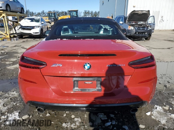 2021 BMW Z4 sDrive30i with VIN WBAHF3C05MWX36897, listed as a Copart auction lot 42633724 with 21,141 mi miles. Bid and sale history available at carsss.com. Image 6.