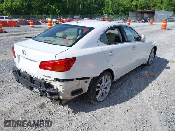 2007 Lexus IS 250 with VIN JTHBK262X72032149, listed as a IAAI auction lot 42253966 with 169,700 mi miles and . Bid and sale history available at DreamBid. Image 4.