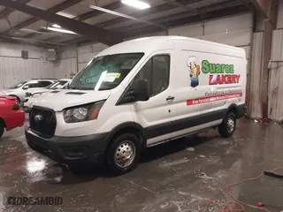 2024 Ford Transit Cargo Van with VIN 1FTBR2C81RKA01686, listed as a IAAI auction lot 41100566 with 74,842 mi miles. Bid and sale history available at carsss.com. Image 18.