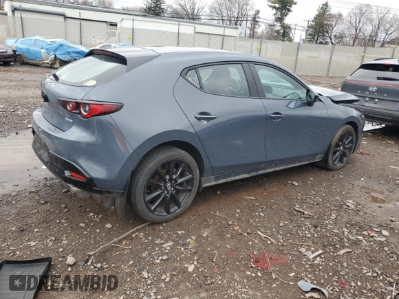 2024 Mazda 3 S Carbon Edition with VIN JM1BPBLM7R1656105, listed as a Copart auction lot 49141345 with 20,596 mi miles and Salvage title. Bid and sale history available at DreamBid. Image 3.