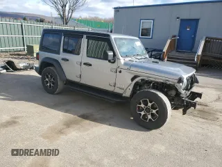 2018 Jeep Wrangler Unlimited Sport S with VIN 1C4HJXDG7JW279056, listed as a Copart auction lot 51979305 with 58,761 mi miles and Salvage Title. Bid and sale history available at carsss.com. Image 4.