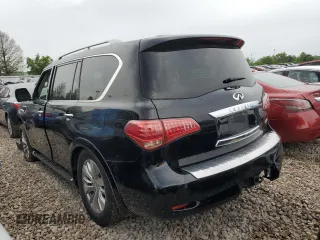 2017 Infiniti QX80 with VIN JN8AZ2NEXH9151613, listed as a Copart auction lot 55811025 with 286,125 mi miles and Salvage title. Bid and sale history available at DreamBid. Image 2.