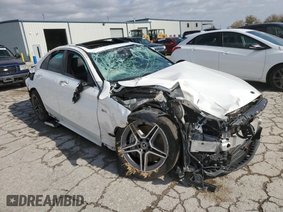 2020 Mercedes-Benz C 43 AMG with VIN 55SWF6EB7LU333645, listed as a Copart auction lot 78242914 with Not provided miles and Salvage title. Bid and sale history available at DreamBid. Image 4.
