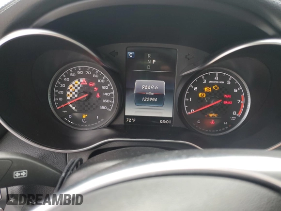 2018 Mercedes-Benz C 43 AMG with VIN WDDWJ6EB6JF650850, listed as a Copart auction lot 52498635 with 122,994 mi miles and Salvage title. Bid and sale history available at DreamBid. Image 9.
