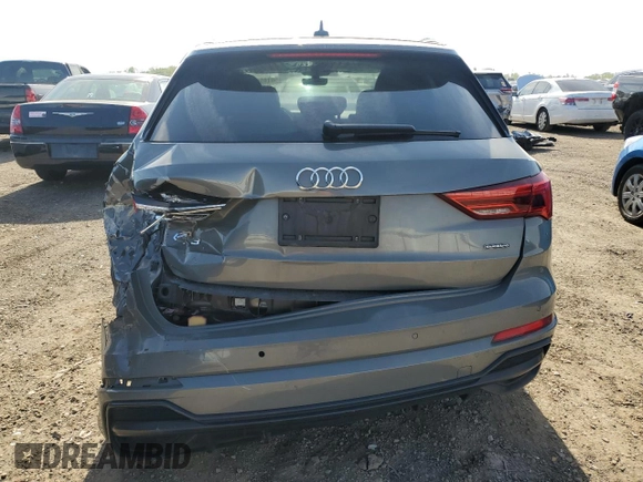 2020 Audi Q3 S line Prestige with VIN WA1FECF34L1106071, listed as a Copart auction lot 55766115 with 136,041 mi miles and Salvage title. Bid and sale history available at DreamBid. Image 6.
