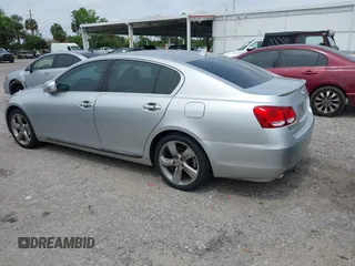 2008 Lexus GS 350 with VIN JTHBE96S080041357, listed as a IAAI auction lot 41855684 with 227,973 mi miles. Bid and sale history available at carsss.com. Image 3.