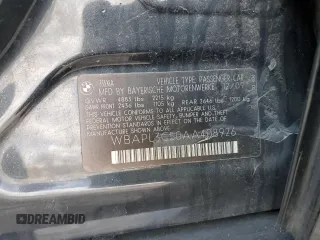 2010 BMW 3 Series 335i xDrive with VIN WBAPL3C50AA408926, listed as a Copart auction lot 47966665 with Not provided miles and Salvage title. Bid and sale history available at DreamBid. Image 12.