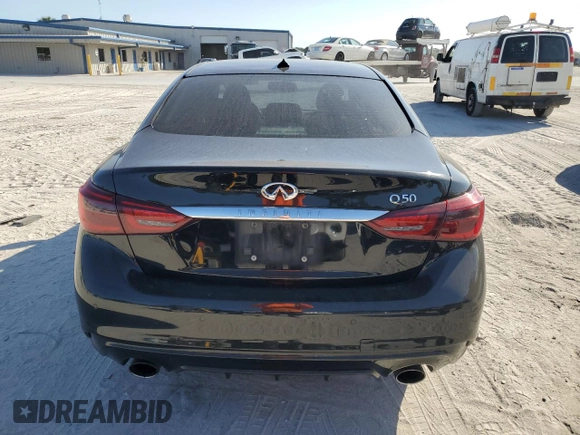 2018 Infiniti Q50 Sport with VIN JN1EV7AP4JM350319, listed as a Copart auction lot 43225935 with 97,332 mi miles and Salvage Title. Bid and sale history available at carsss.com. Image 6.